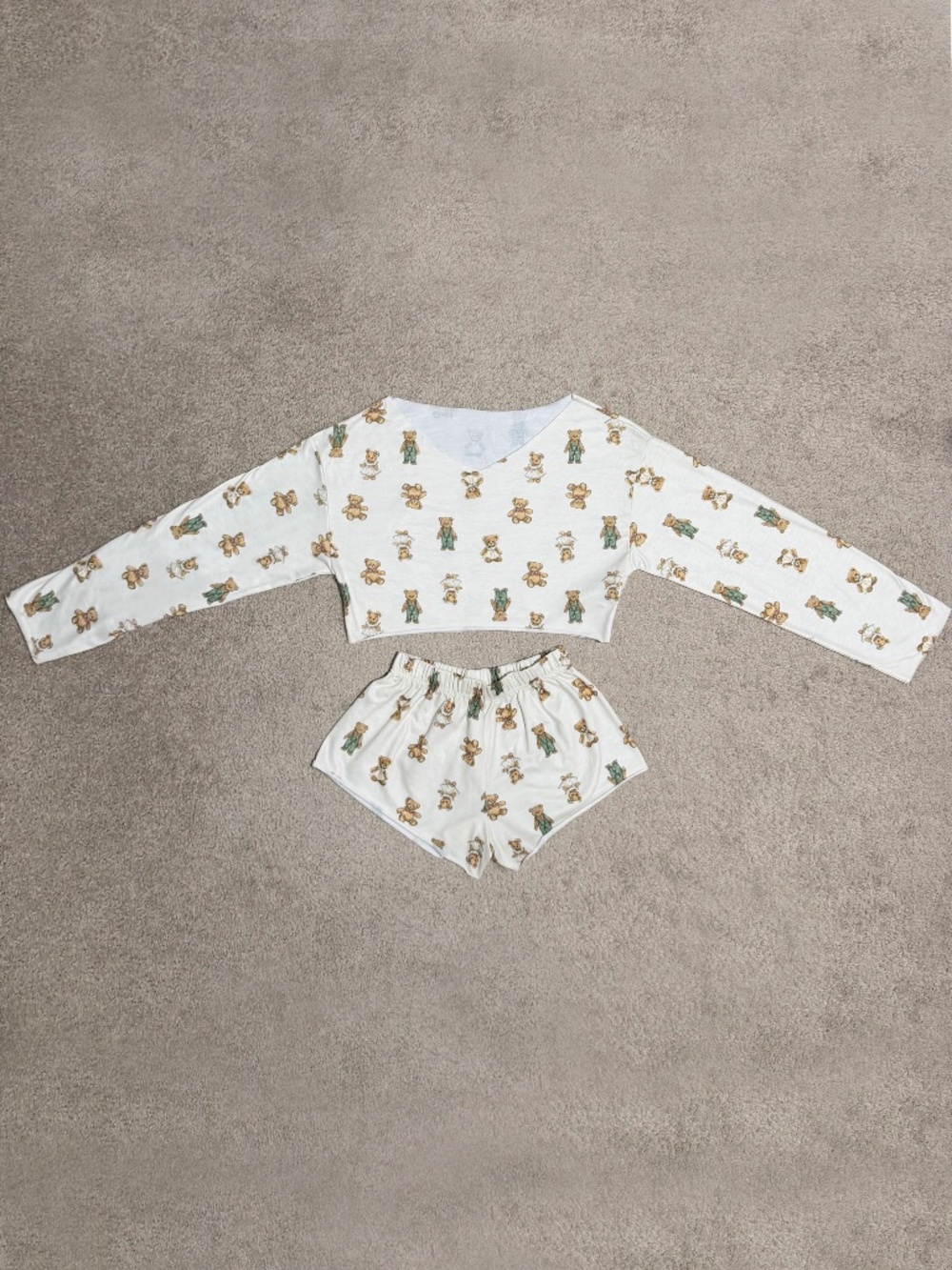 Bear Print Pajama Set